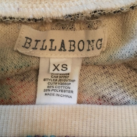 Billabong Aztec Print Dolman Sleeve Pullover Boho - Picture 3 of 3